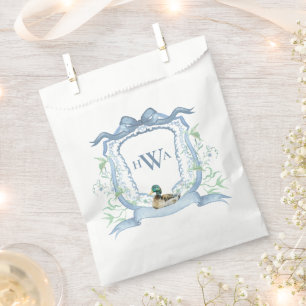 Mallard Duck Monogram  Favor Bag