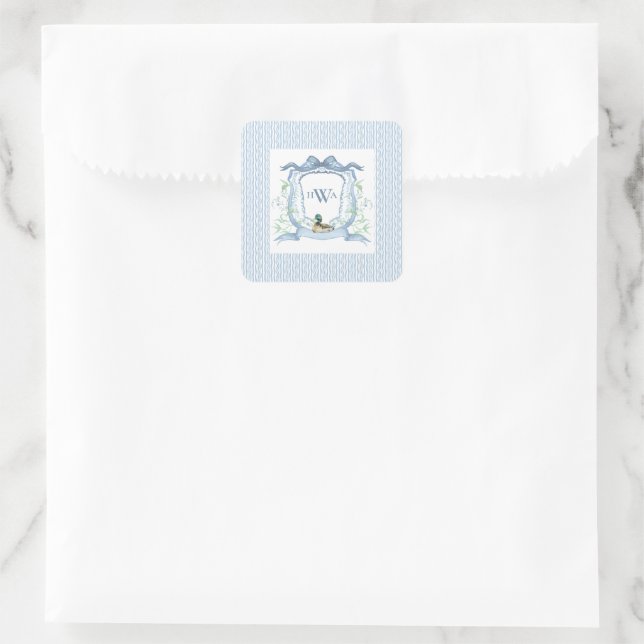 Mallard Duck Monogram Sticker and Labels (Bag)