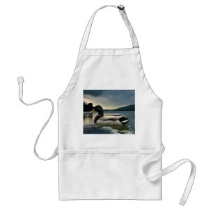 Mallard Duck On The Lake Adult Apron