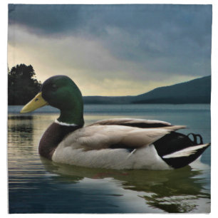 Mallard Duck On The Lake Cloth Napkin