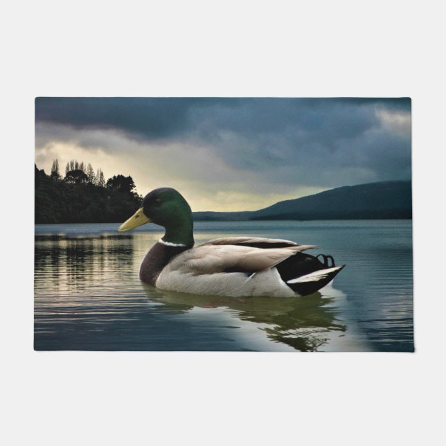 Mallard Duck On The Lake Doormat (Front)