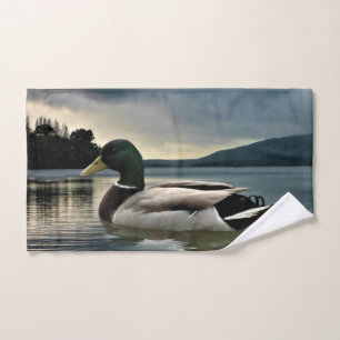 Mallard Duck On The Lake Hand Towel
