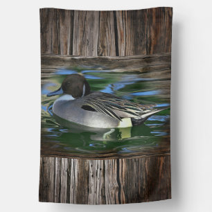 Mallard Duck On The Lake House Flag
