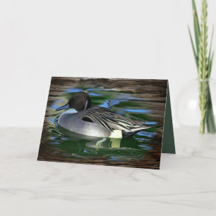 Mallard Duck On The Lake Letterpress Thank You Card