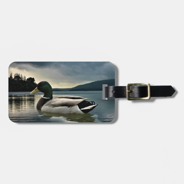 Mallard Duck On The Lake Luggage Tag (Front Horizontal)