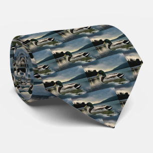 Mallard Duck On The Lake Neck Tie