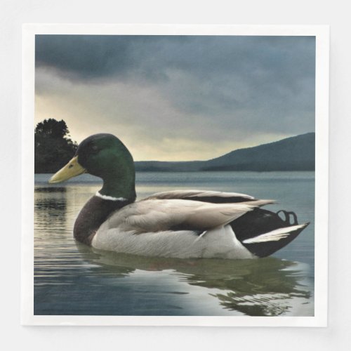 Mallard Duck On The Lake Paper Dinner Napkins