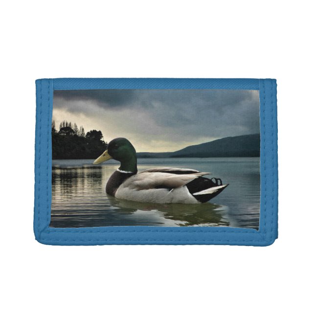 Mallard Duck On The Lake Trifold Wallet (Front)