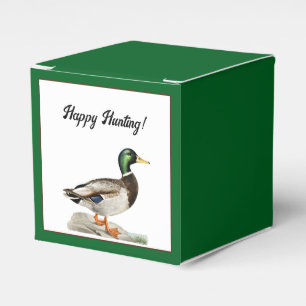Mallard Duck Painting for Hunters and Outdoorsmen Favor Boxes