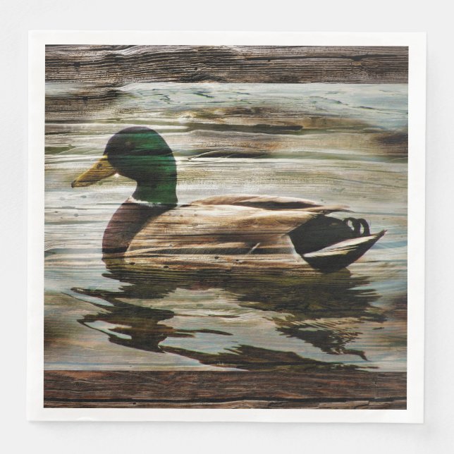 Mallard Duck Paper Dinner Napkins (Front)