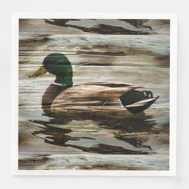 Mallard Duck Paper Dinner Napkins (Front)