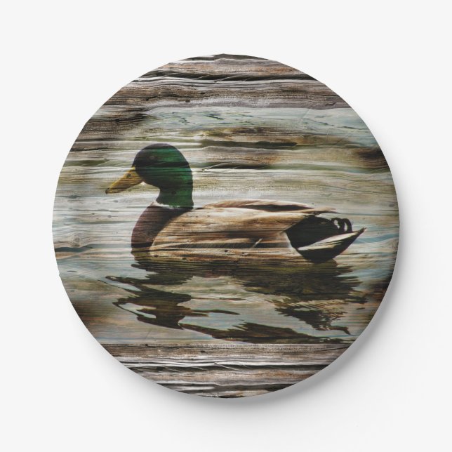 Mallard Duck Paper Plates (Front)