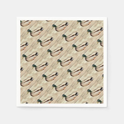 Mallard Duck Photo Napkins