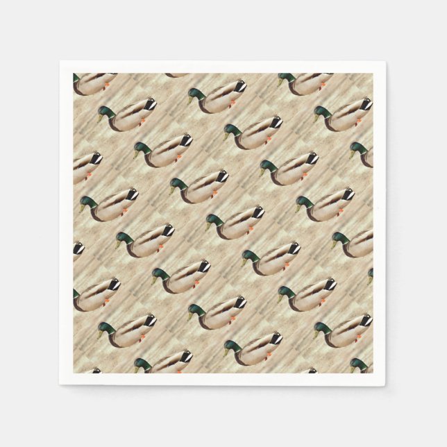 Mallard Duck Photo Napkins (Front)