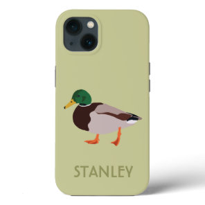 Mallard Duck Realistic Illustration Personalized iPhone 13 Case