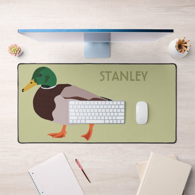 Mallard Duck Realistic Illustration Personalized Desk Mat (Office 1)