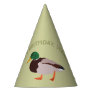 Mallard Duck Realistic Illustration Personalized Party Hat