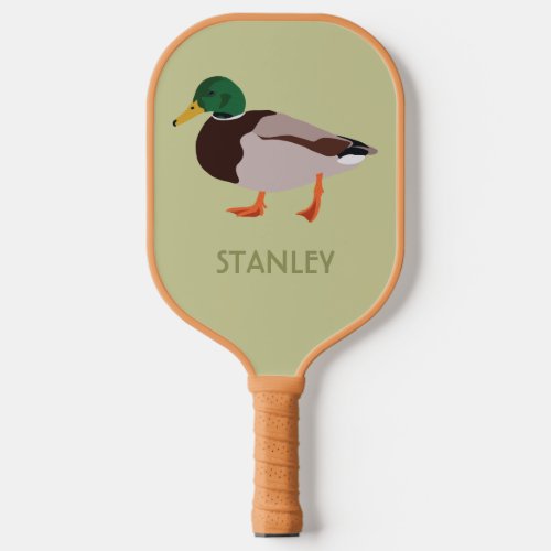 Mallard Duck Realistic Illustration Personalized Pickleball Paddle