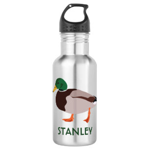 Mallard Duck Realistic Illustration Personalized Stainless Steel Water Bottle