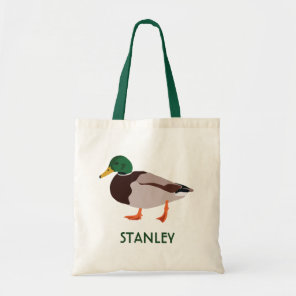 Mallard Duck Realistic Illustration Personalized Tote Bag
