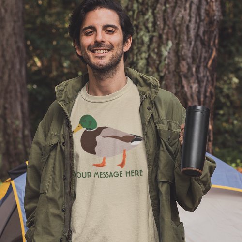 Mallard Duck Realistic Illustration Personalized Tri_Blend Shirt