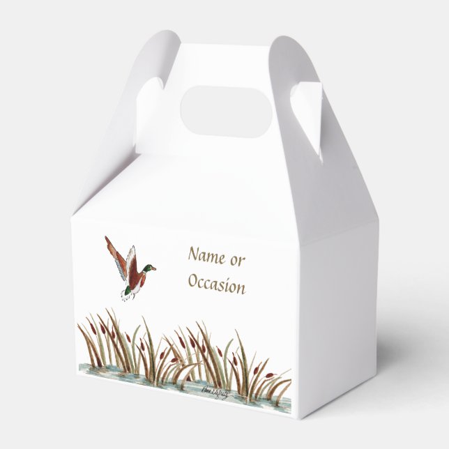 Mallard Duck Scene Favor Box (Front Side)
