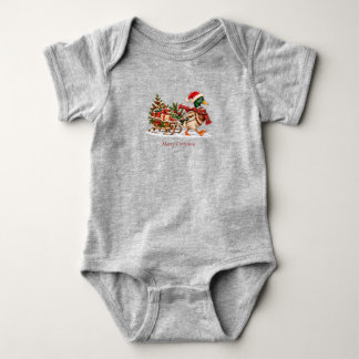 Mallard Duck Sleigh Baby Bodysuit