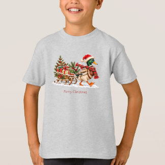 Mallard Duck Sleigh Boy T-Shirt
