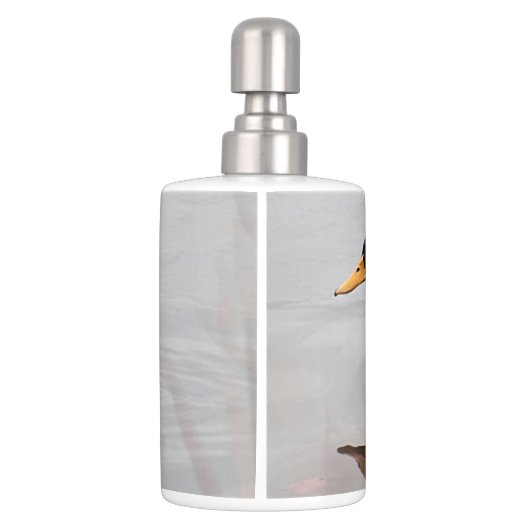 Mallard duck soap dispenser and toothbrush holder (Back)