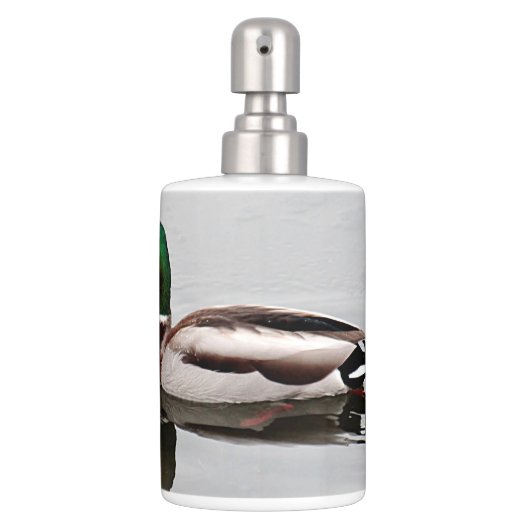 Mallard duck soap dispenser and toothbrush holder (Front)