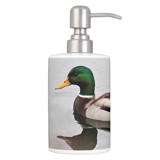 Mallard duck soap dispenser and toothbrush holder (Right)