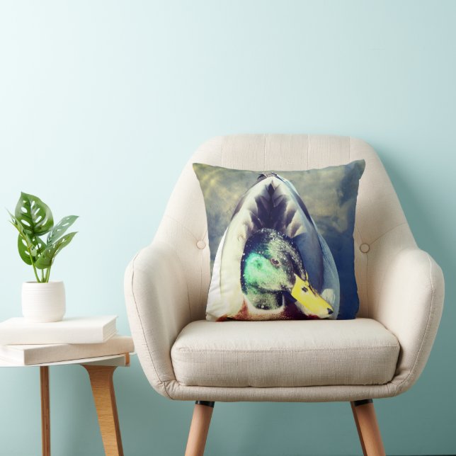Mallard Duck Throw Pillow (Chair)