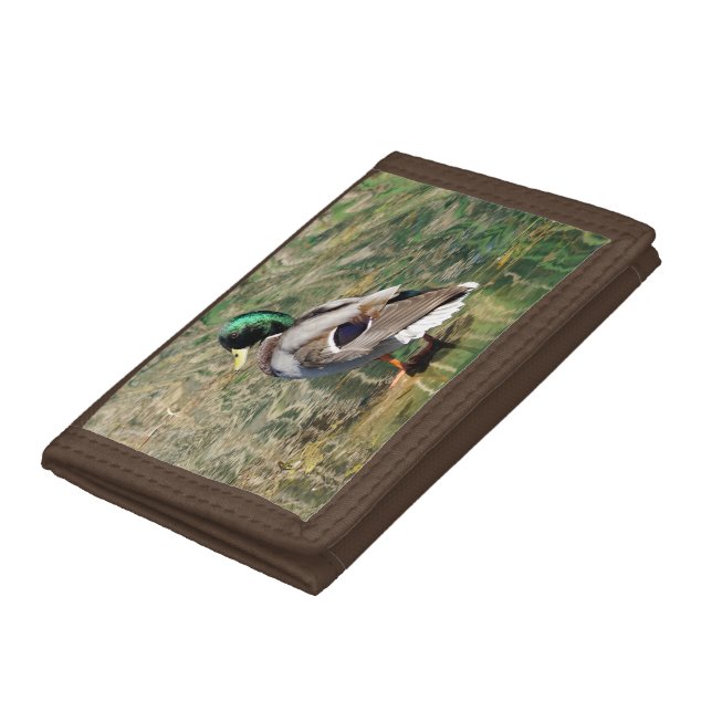 Mallard Duck Trifold Nylon Wallet (Bottom)