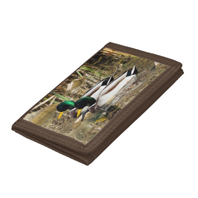 Mallard Duck Trifold Nylon Wallet (Bottom)