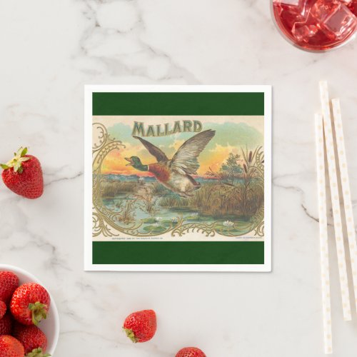 Mallard Duck Vintage ad paper napkins