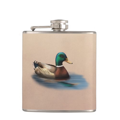 Mallard Duck Vinyl Wrapped Flask