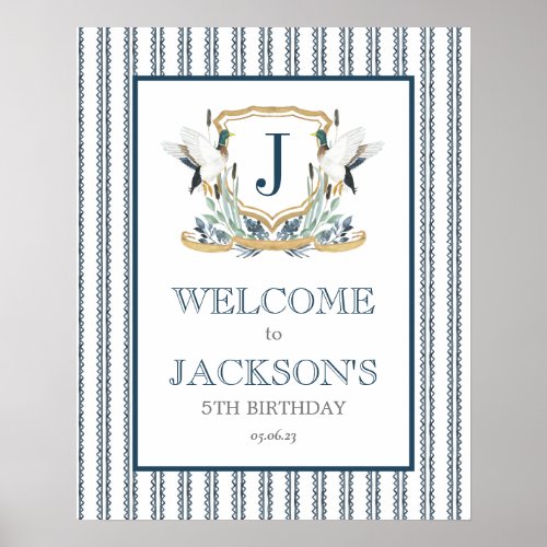 Mallard Duck welcome sign, duck poster