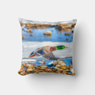 Mallard Duck Wildlife Photo for Bird-lovers Throw Pillow