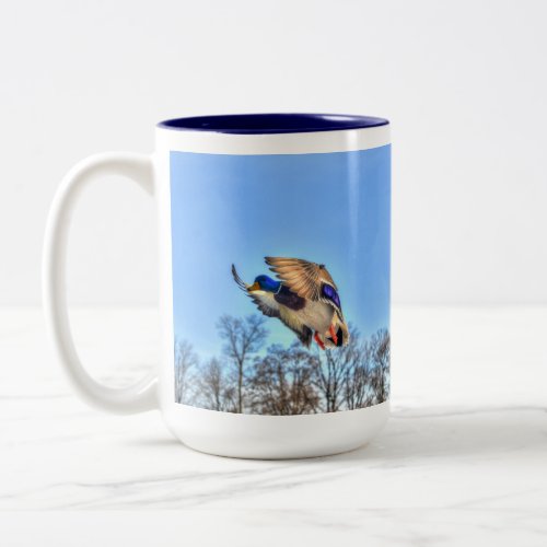 Mallard Duck Wildlife Photo for Bird_lovers Two_Tone Coffee Mug