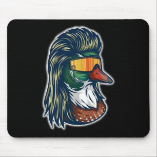 Mallard Duck With Mullet And Gles Mouse Pad