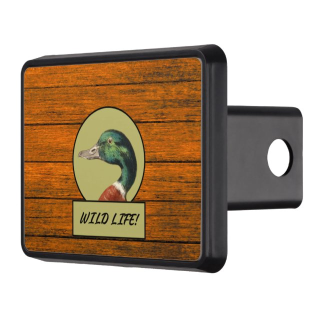 Mallard Duck Wood Grain Truck Hitch Cover (Left)