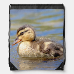 Mallard Duckling Drawstring Bag