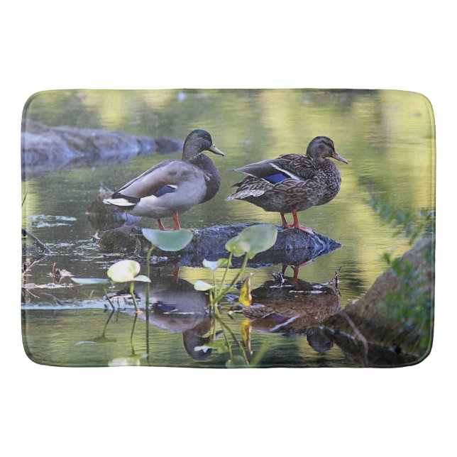 Mallard ducks bathroom mat (Front)