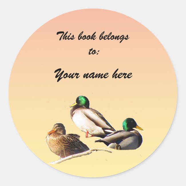 Mallard Ducks Bookplate