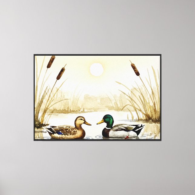 Mallard ducks canvas print (Front)