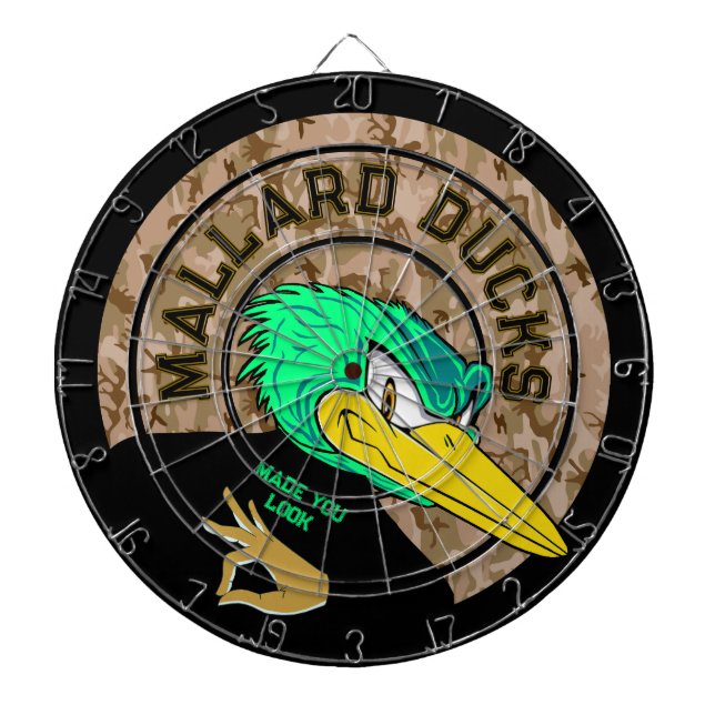 Mallard Ducks Custom Logo Dart Board (Front)