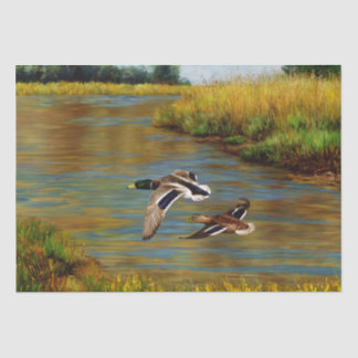 Mallard Ducks Flying Birds Tissue Paper