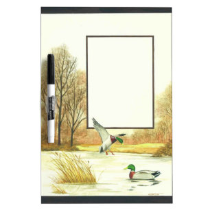 Mallard ducks flying design dry erase board