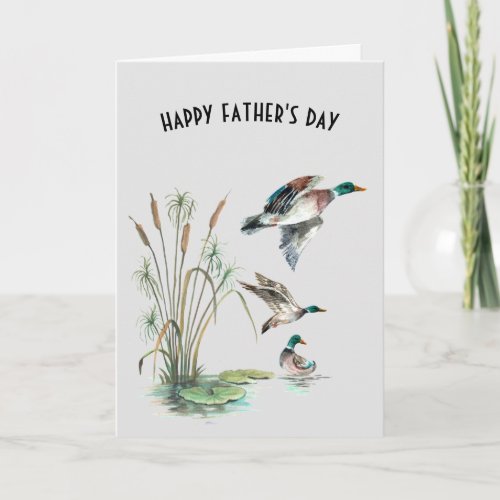Mallard Ducks for Fathers Day Card