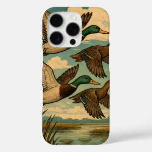 Mallard Ducks in Flight Wildlife Art iPhone 16 Pro Case